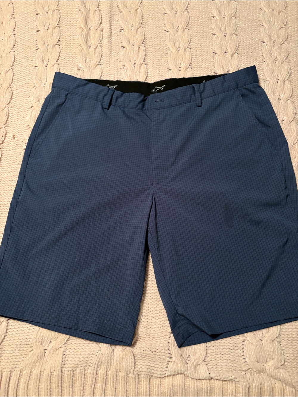 Men's Navy Performance Flat-Front Shorts